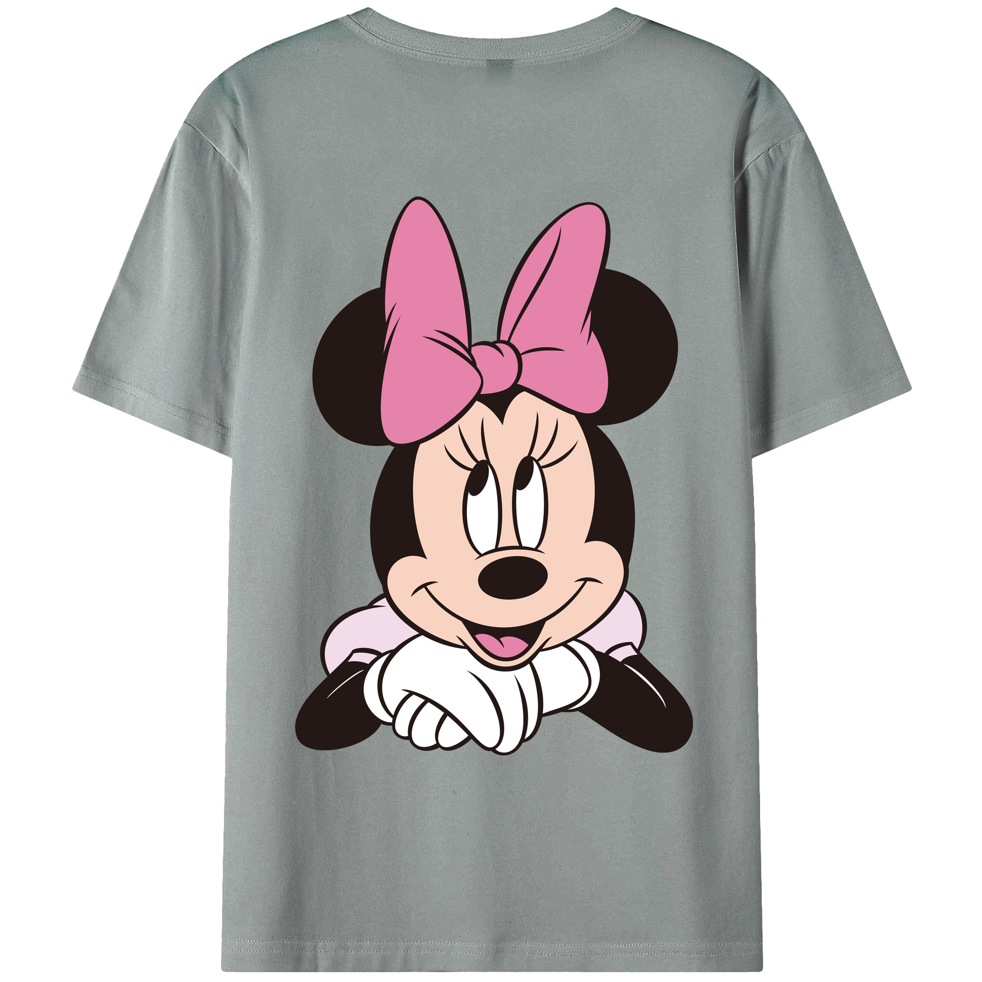 ミッキーマウス Mickey Mouse 綿100％ メンズ半袖Tシャツ（バックプリント） 通気性
